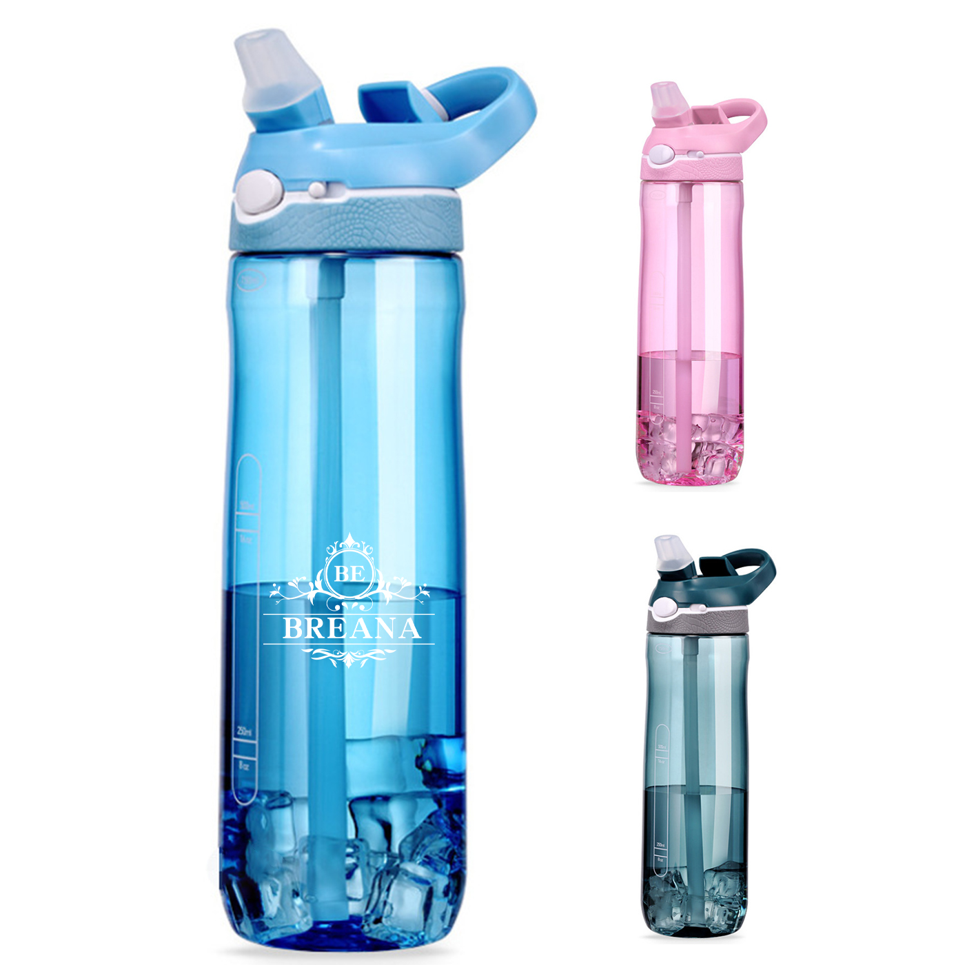 Water Bottle With Straw 