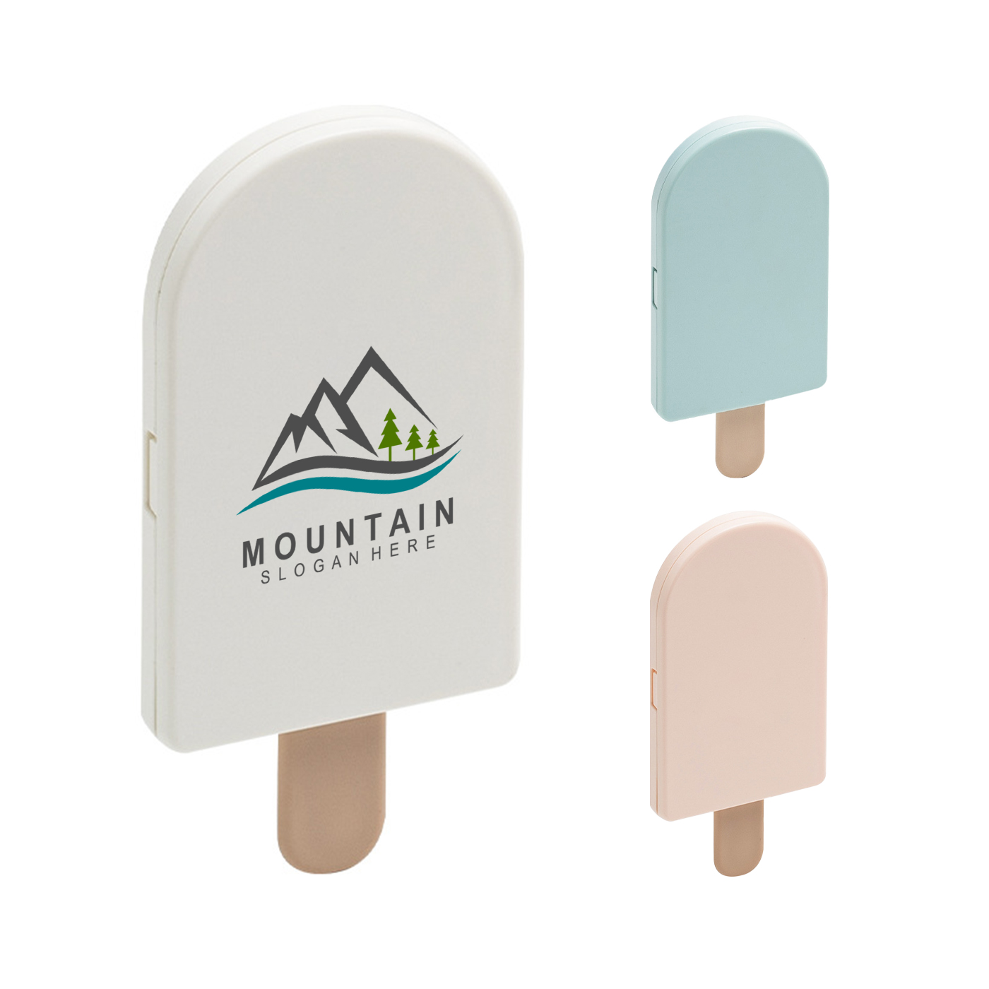 Compact Hair Brush With Foldable Mirror