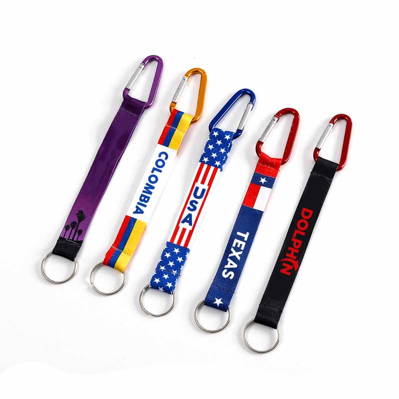 Polyester Strap Carabiner Keychain