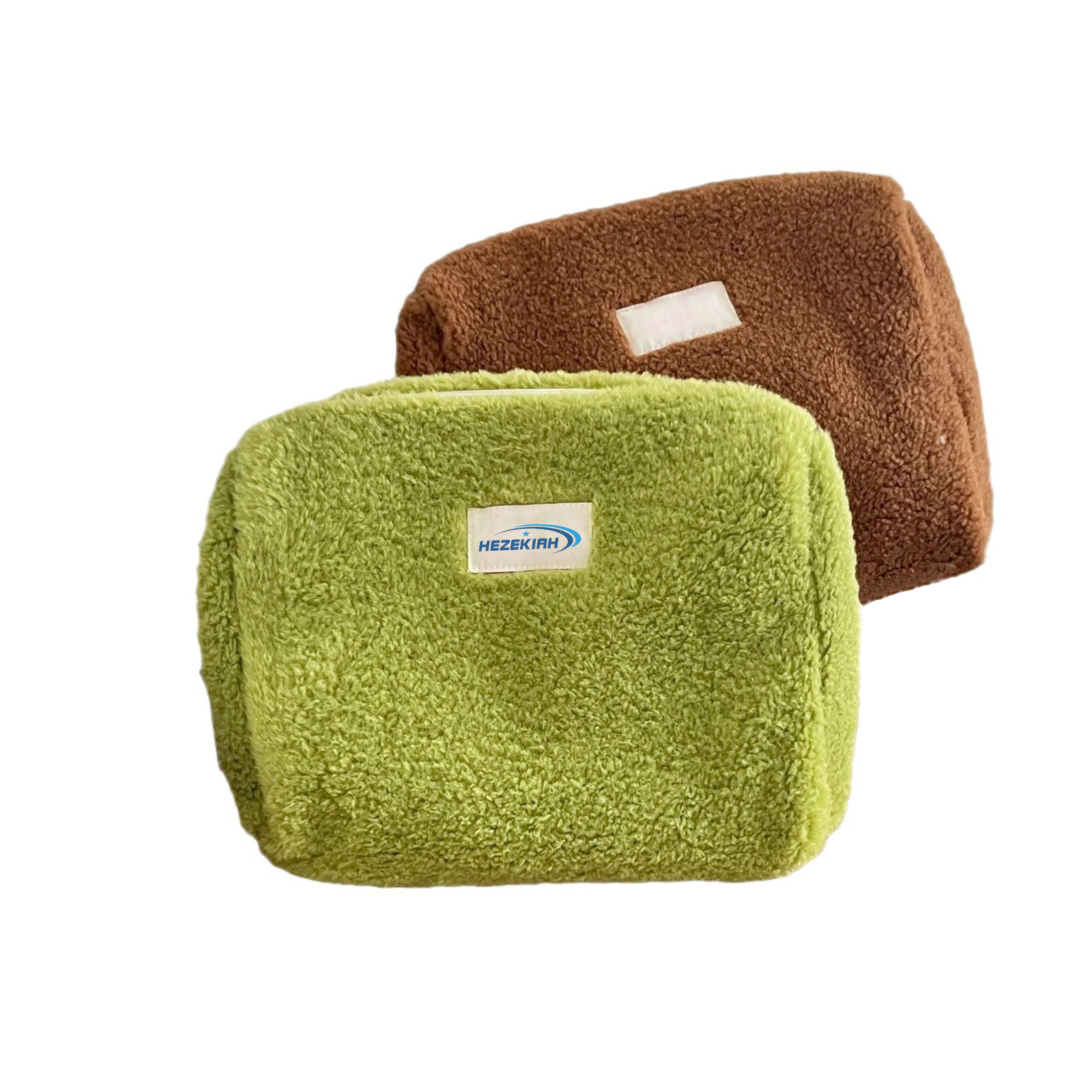 Personalized Logo Lamb Wool Makeup Bag 