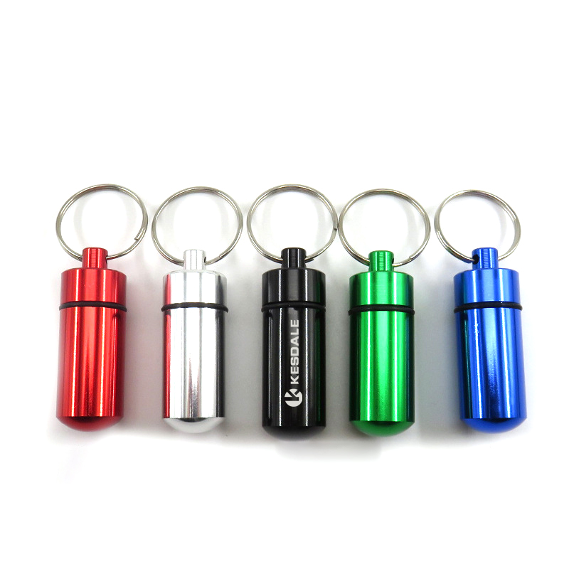 Waterproof Mini Pill Box Keychain
