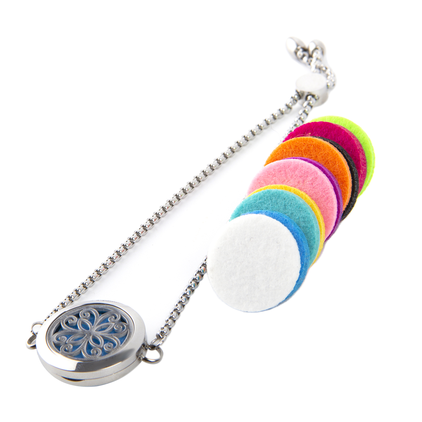 Essential Oil Diffuser Stainless Steel Locket Bracelet