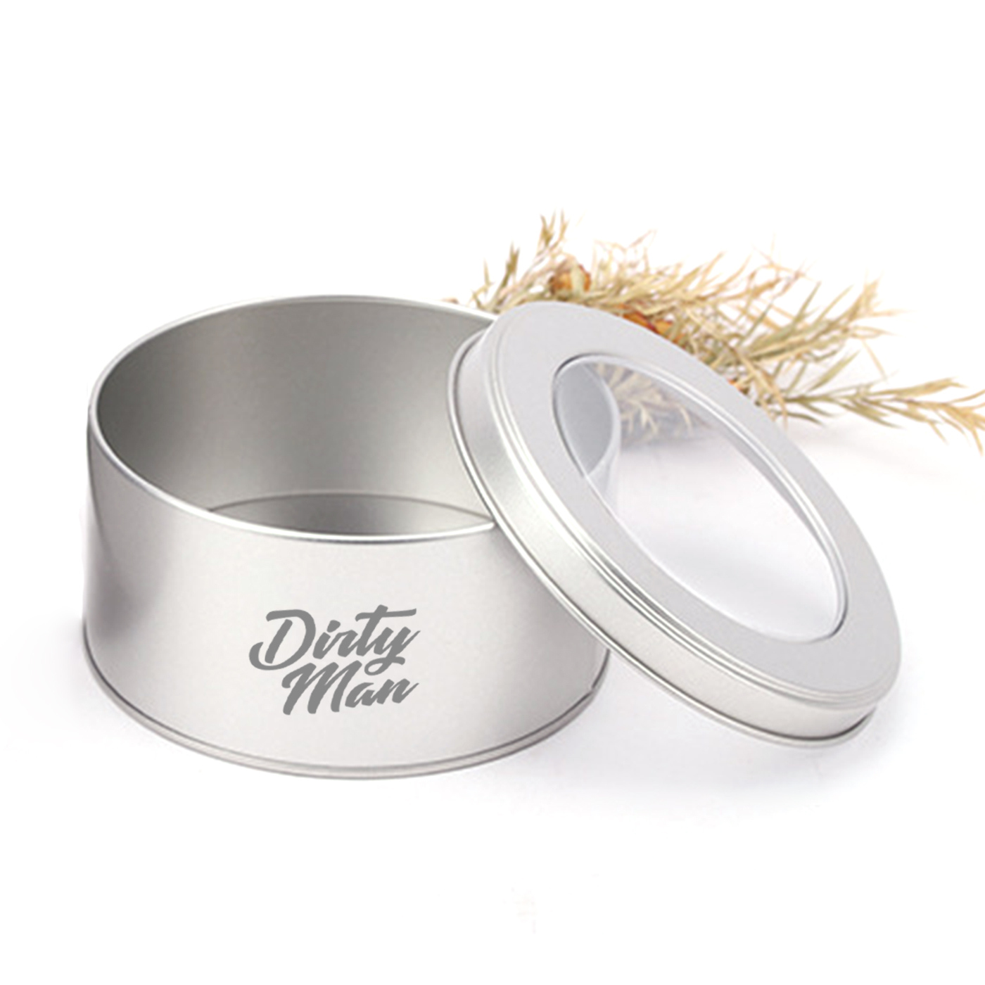 Clear Top Lid Tin Container 