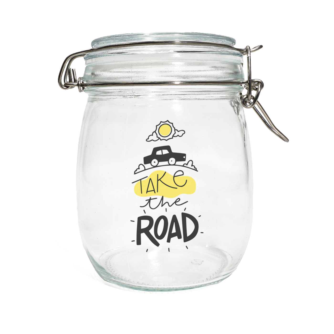 Round Glass Mason Jar