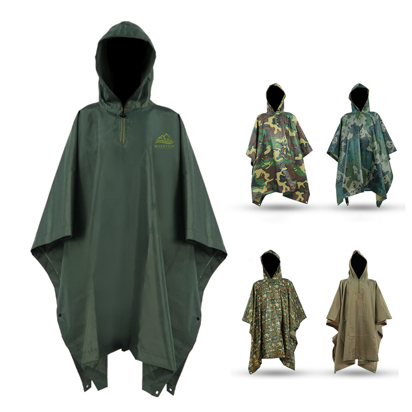 Personalised Camouflage Rain Poncho