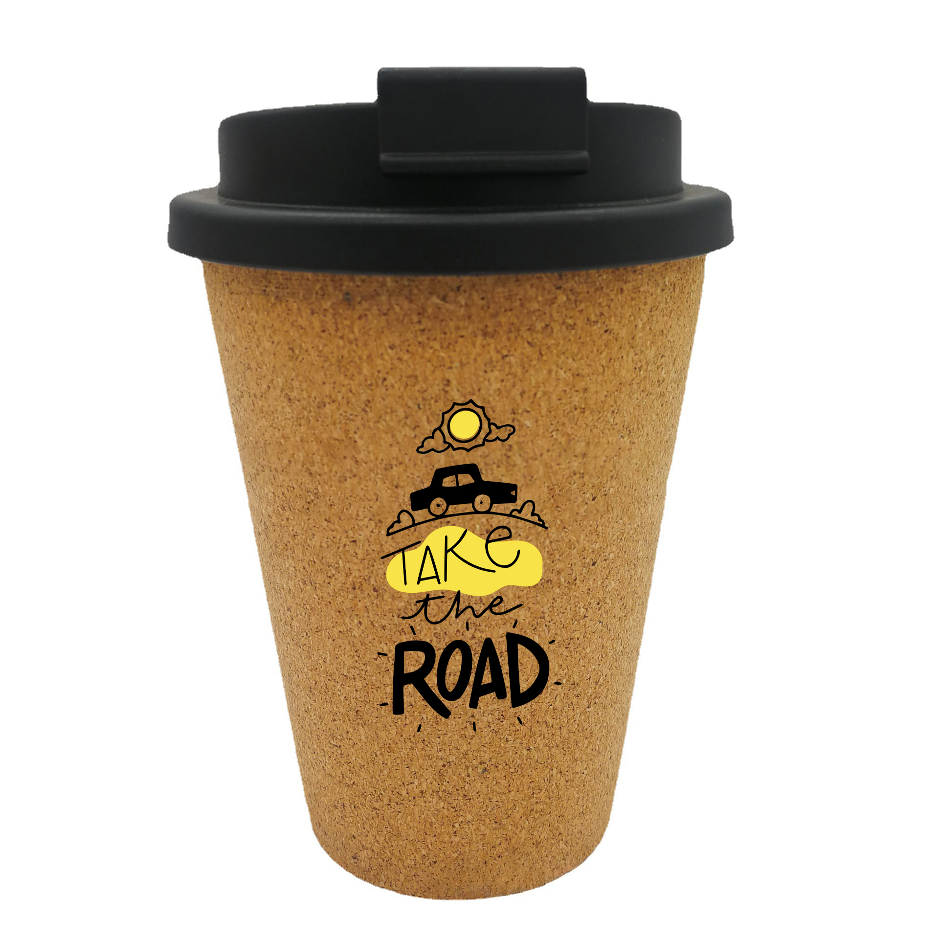 480ml Reusable Cork Cover Coffee Cup