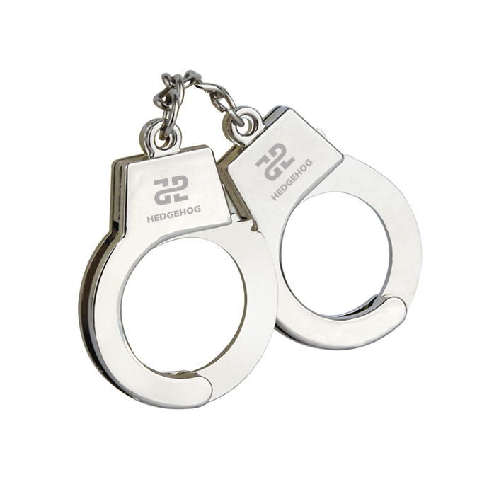 Silver Handcuffs Keyring Holder 