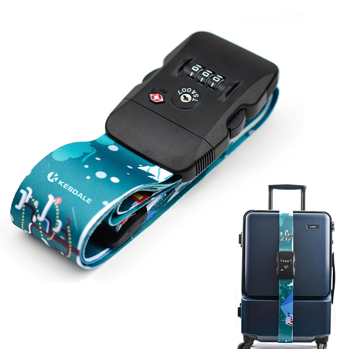 Combination Lock Luggage Strap 