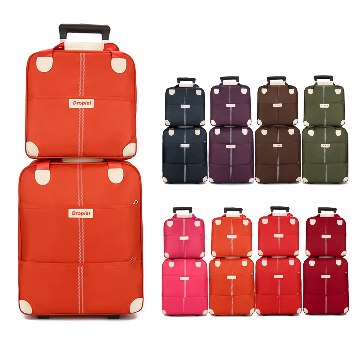 Two Piece 2-Wheel Travel Bag Set 