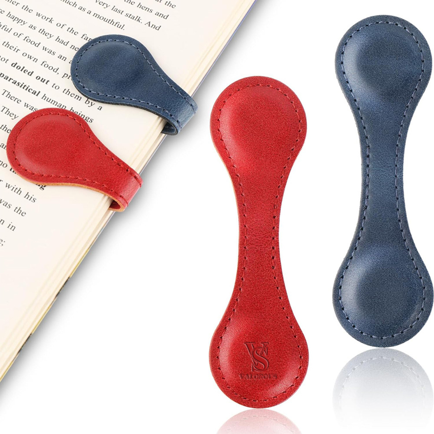 PU Leather Magnetic Bookmark  