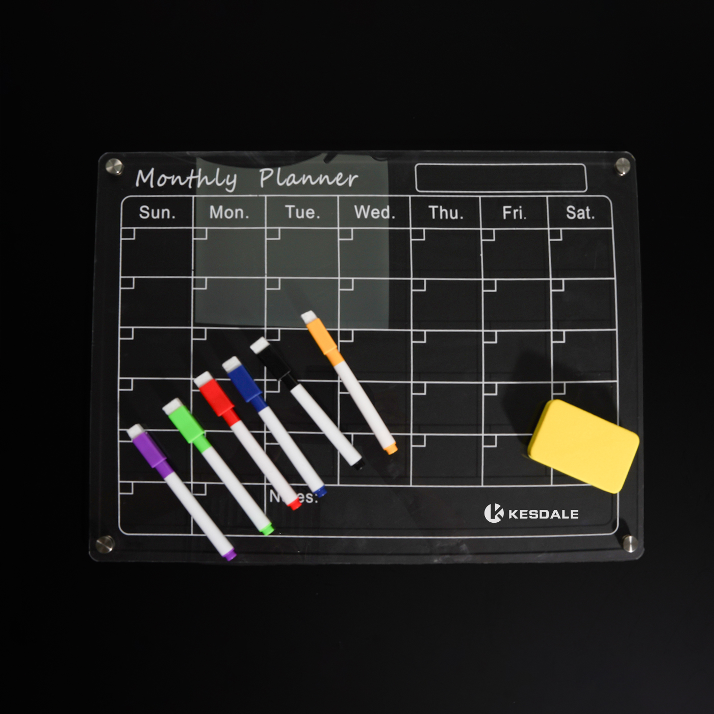Acrylic Magnetic Calendar Whiteboard Set