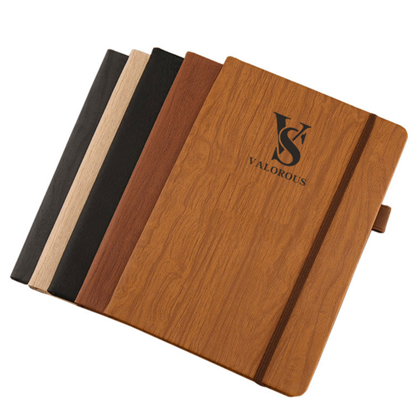 Soft Touch Wood Grain Notebook