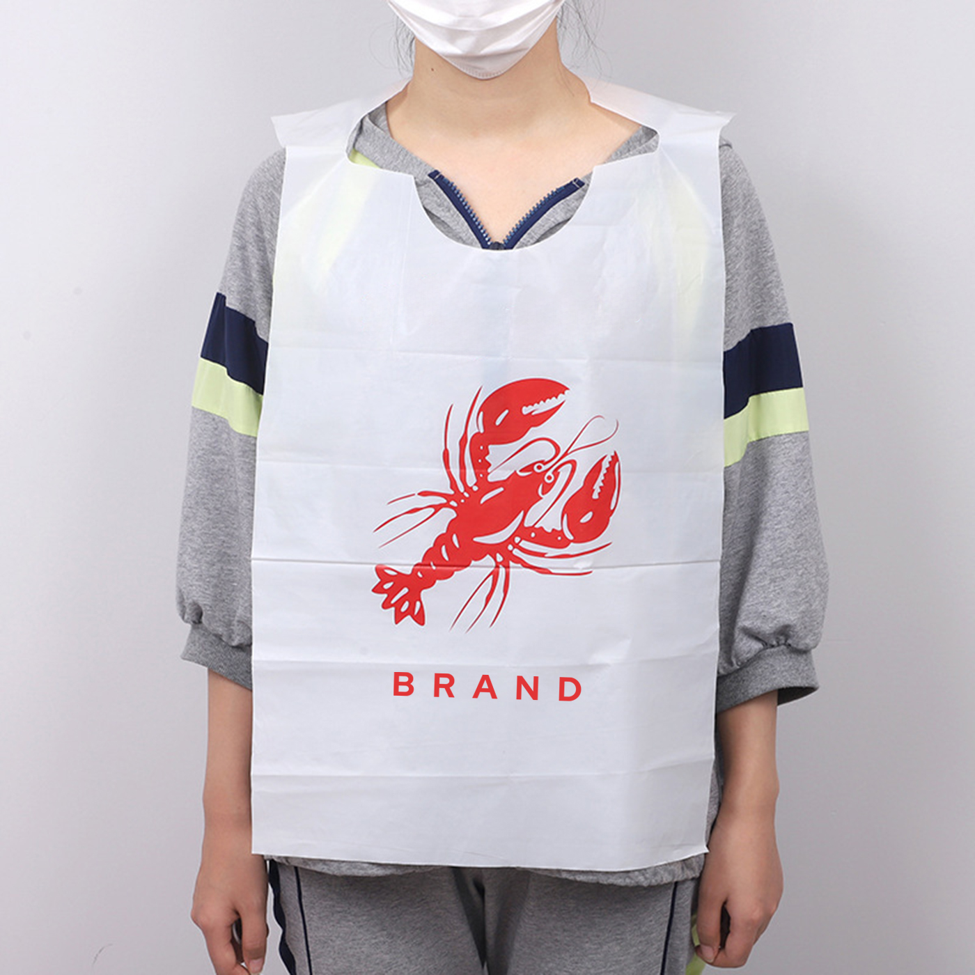 Plastic Adult Disposable Bibs