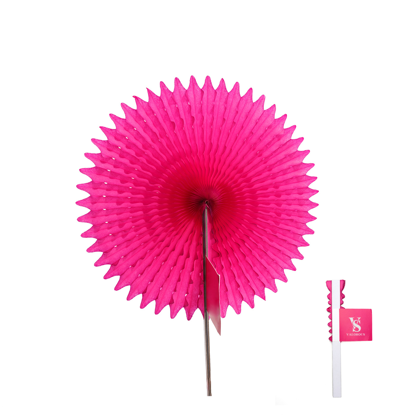 Round Folding Handheld Paper Fan