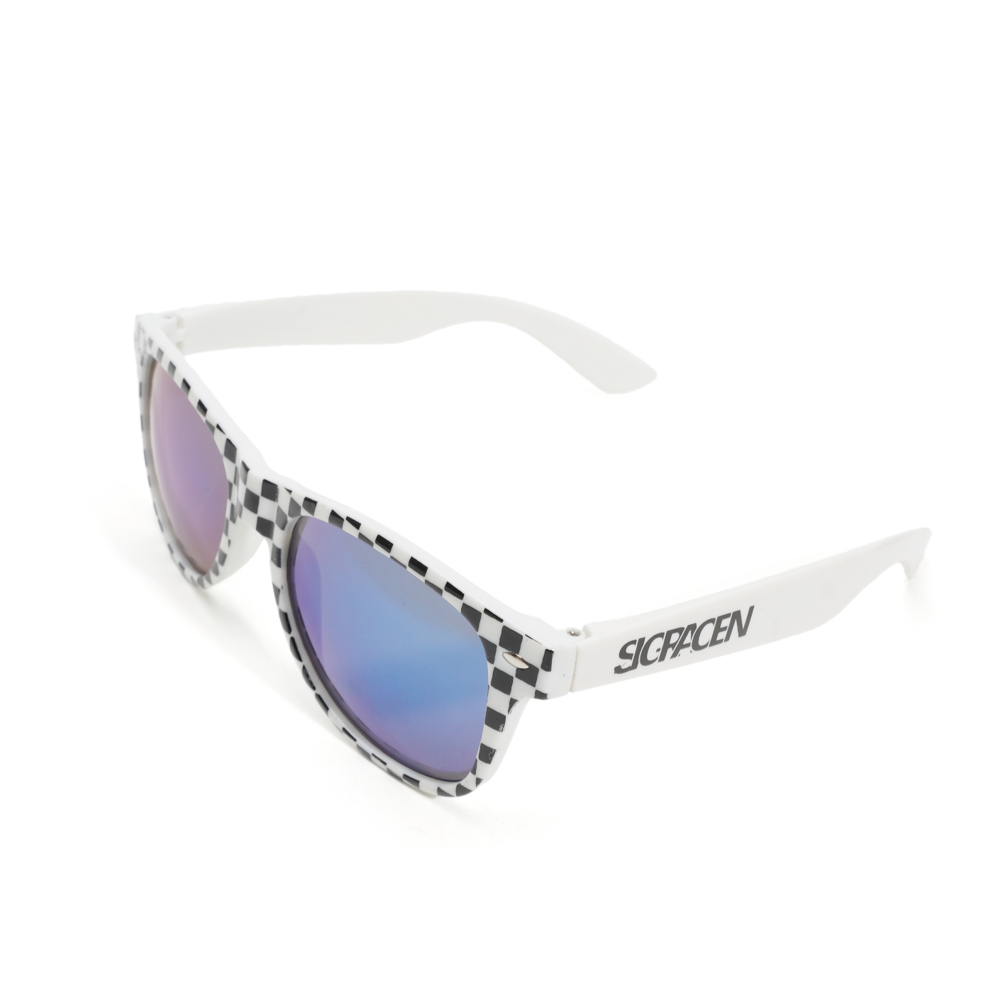 Black Frame Checker Sunglasses