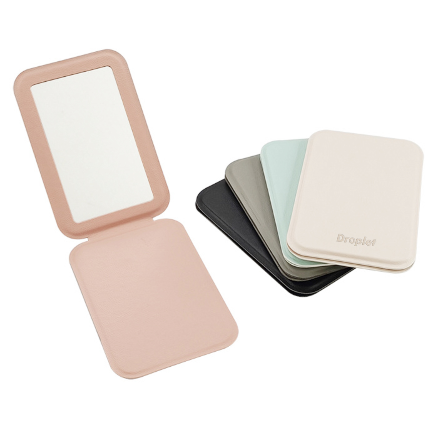 Promotional PU Folding Makeup Mirror