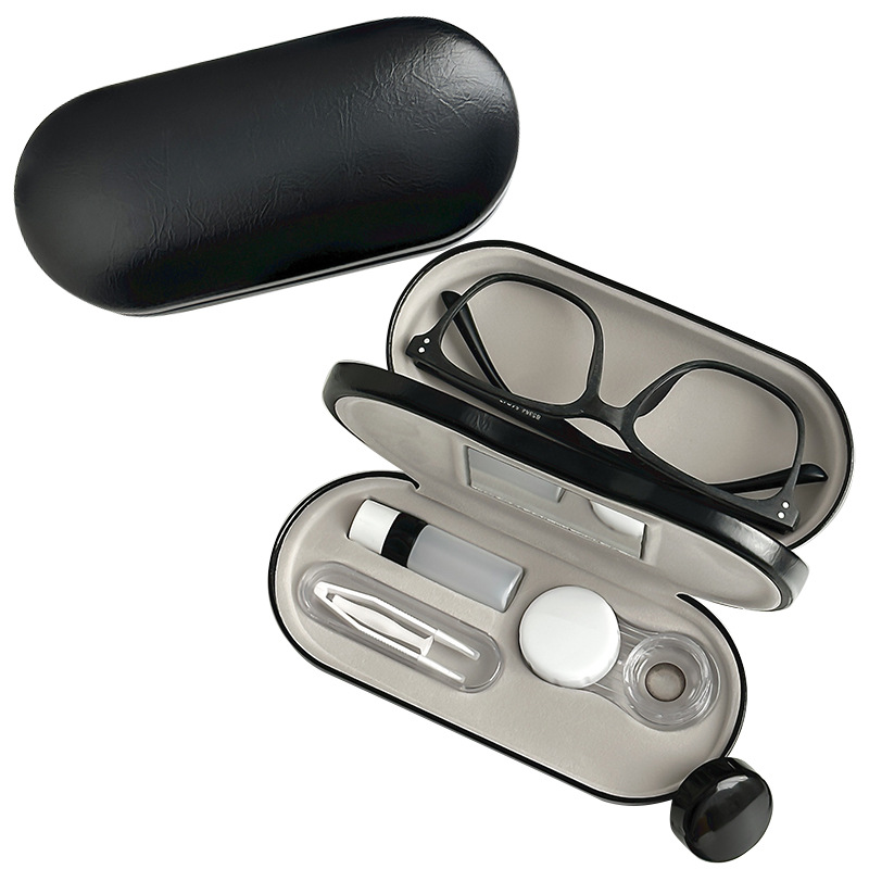 Logo Imprint Dual-Purpose Glasses & Contact Lens Case