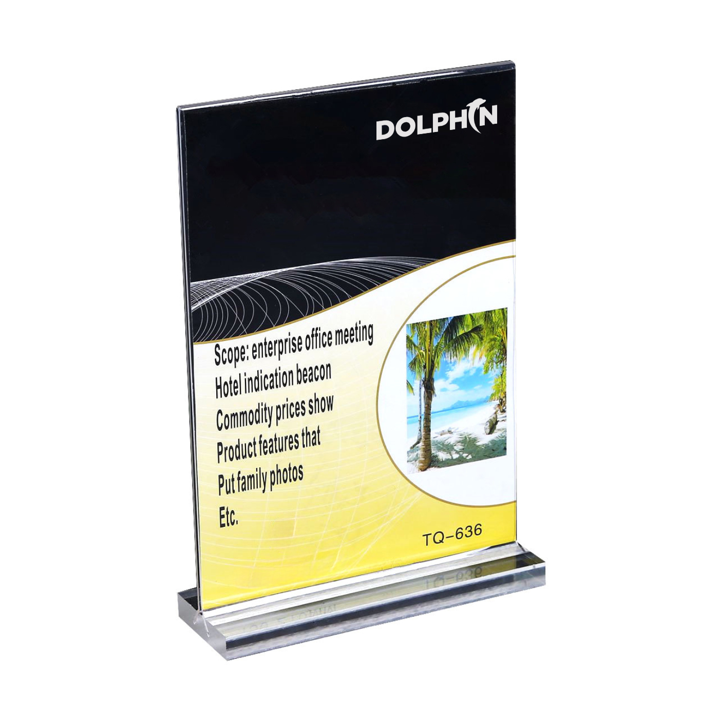 17.5cm Acrylic Restaurant Menu Sign Holder 