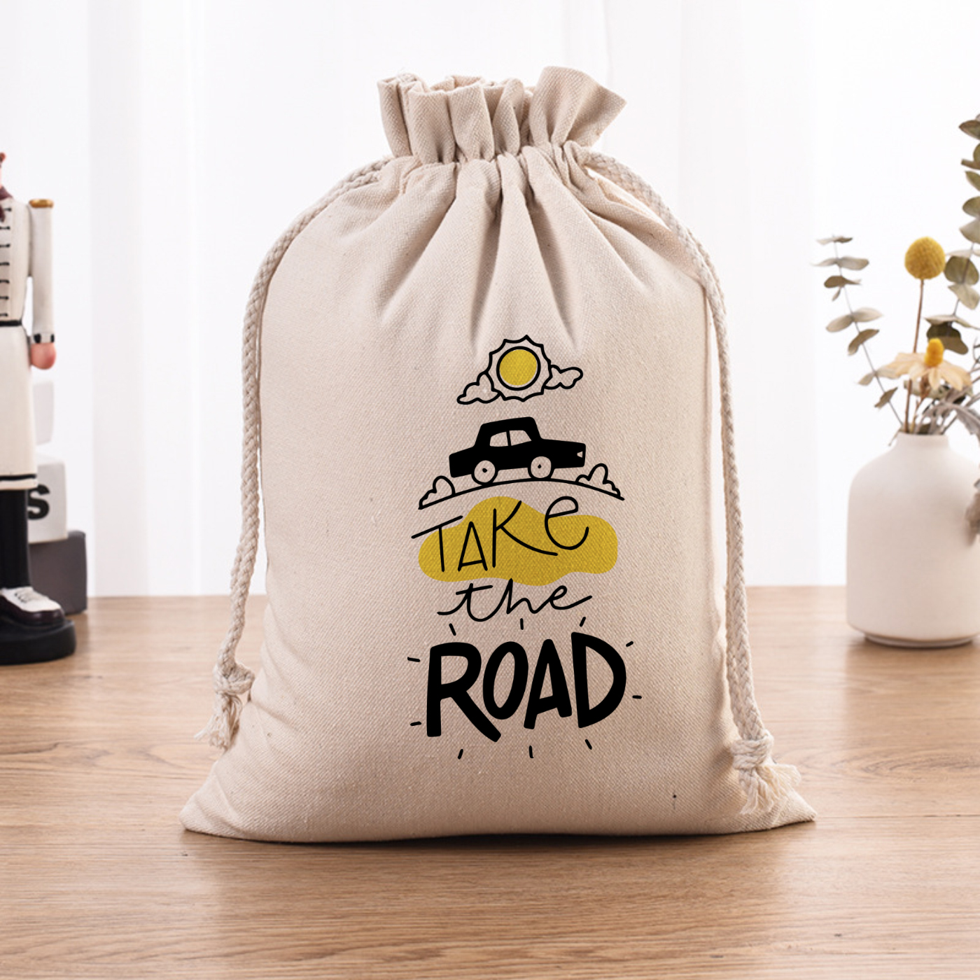 Natural Cotton Drawstring Bag