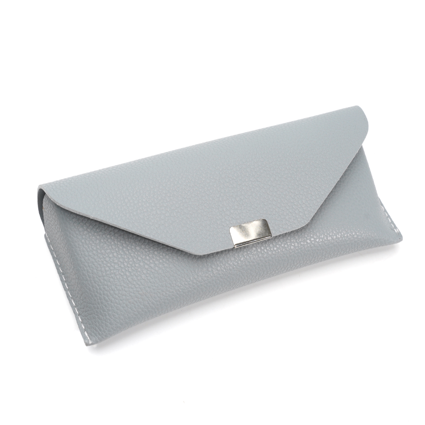 Logo Imprint Lychee Pattern Glasses Case