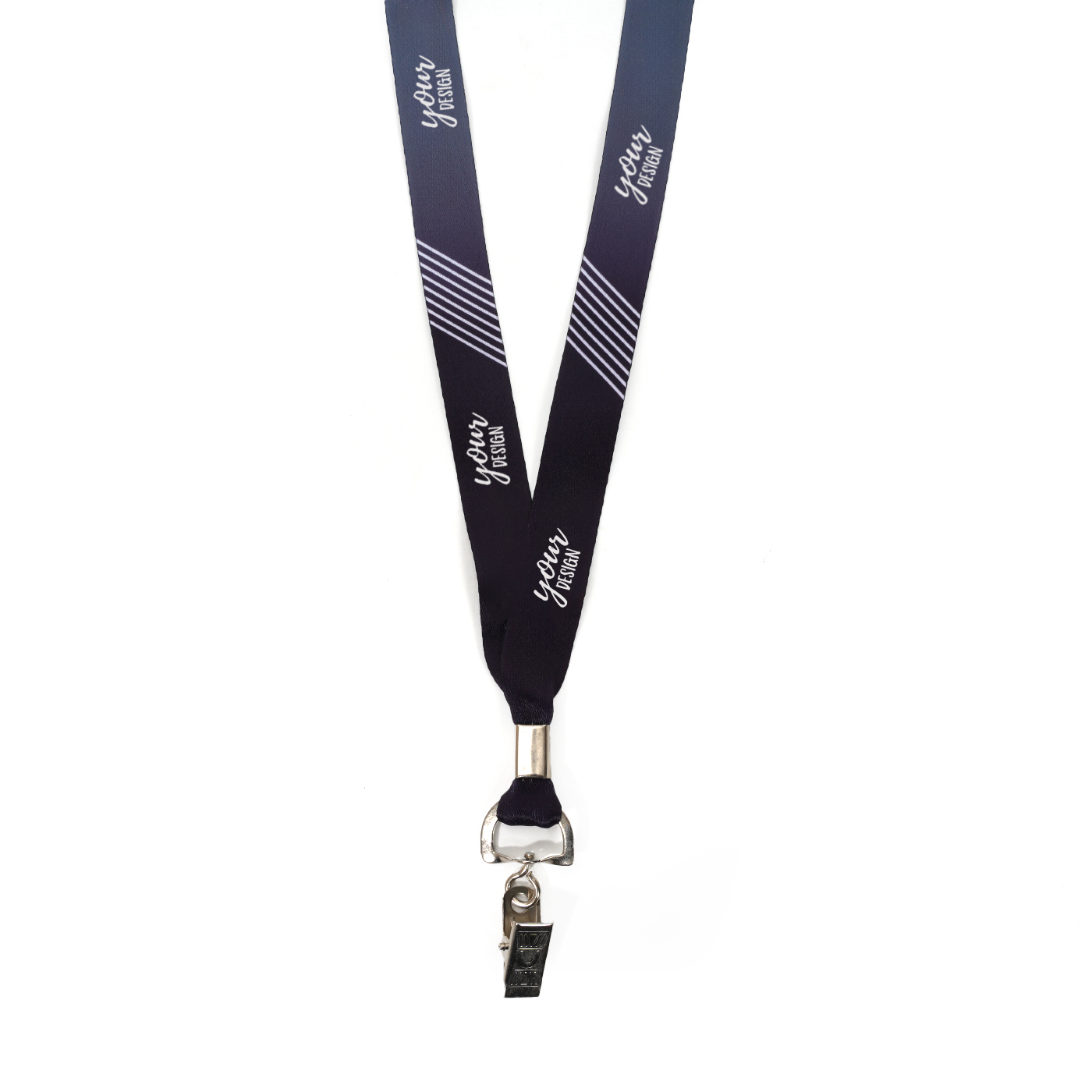 Polyester ID Card Lanyard with Bulldog Clip