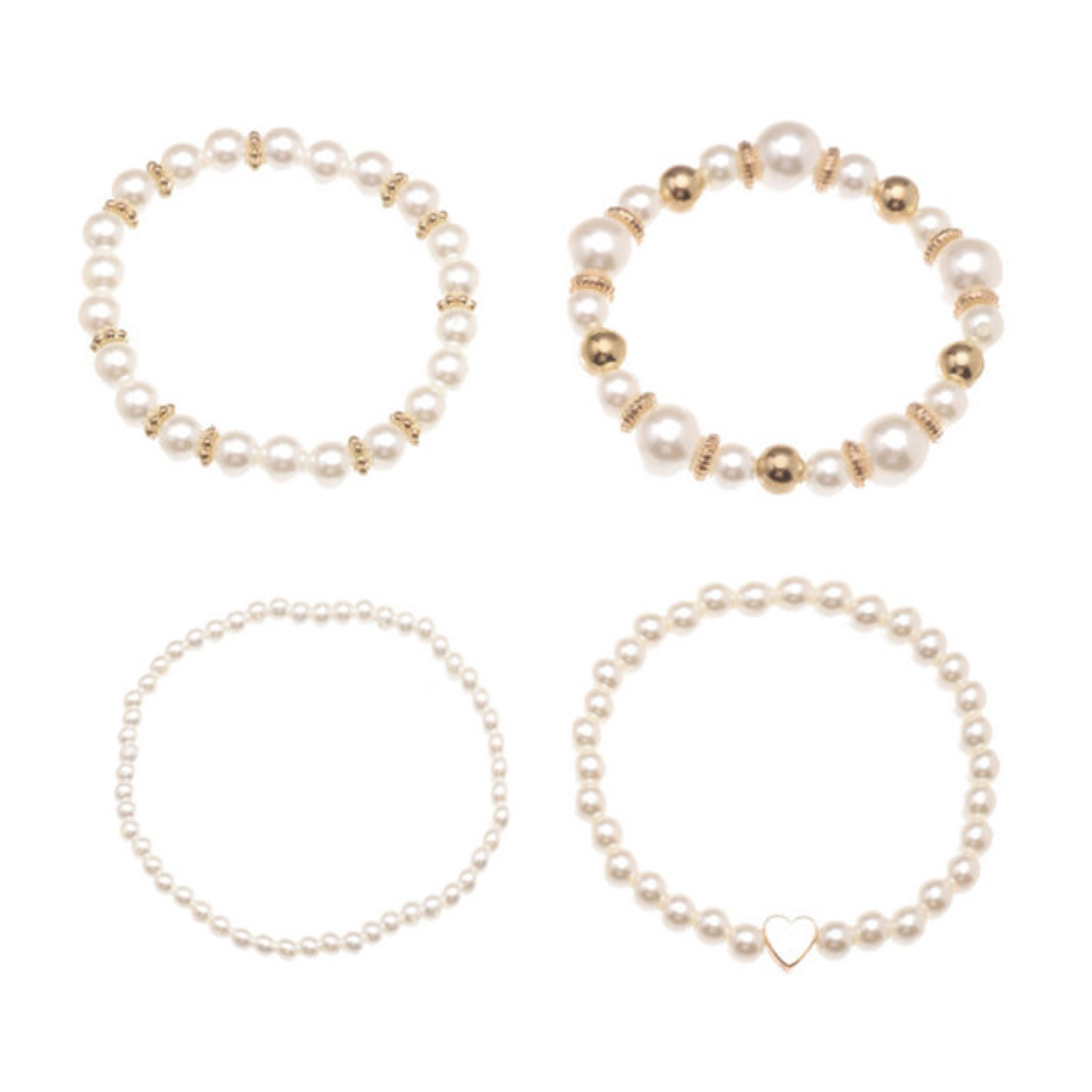 4Pcs Pearl bracelet Set