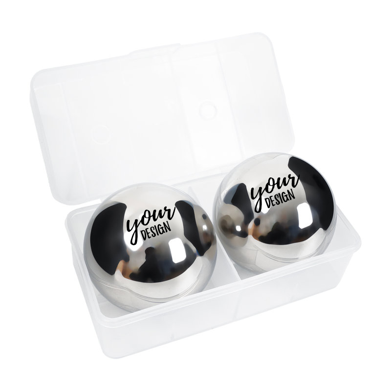 Promotional 2-Piece Stainless Steel Ice Ball Set