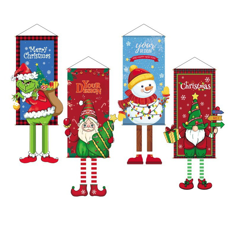 Personalized Hanging Christmas Flag