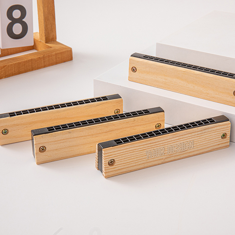 Wooden Musical Harmonica 