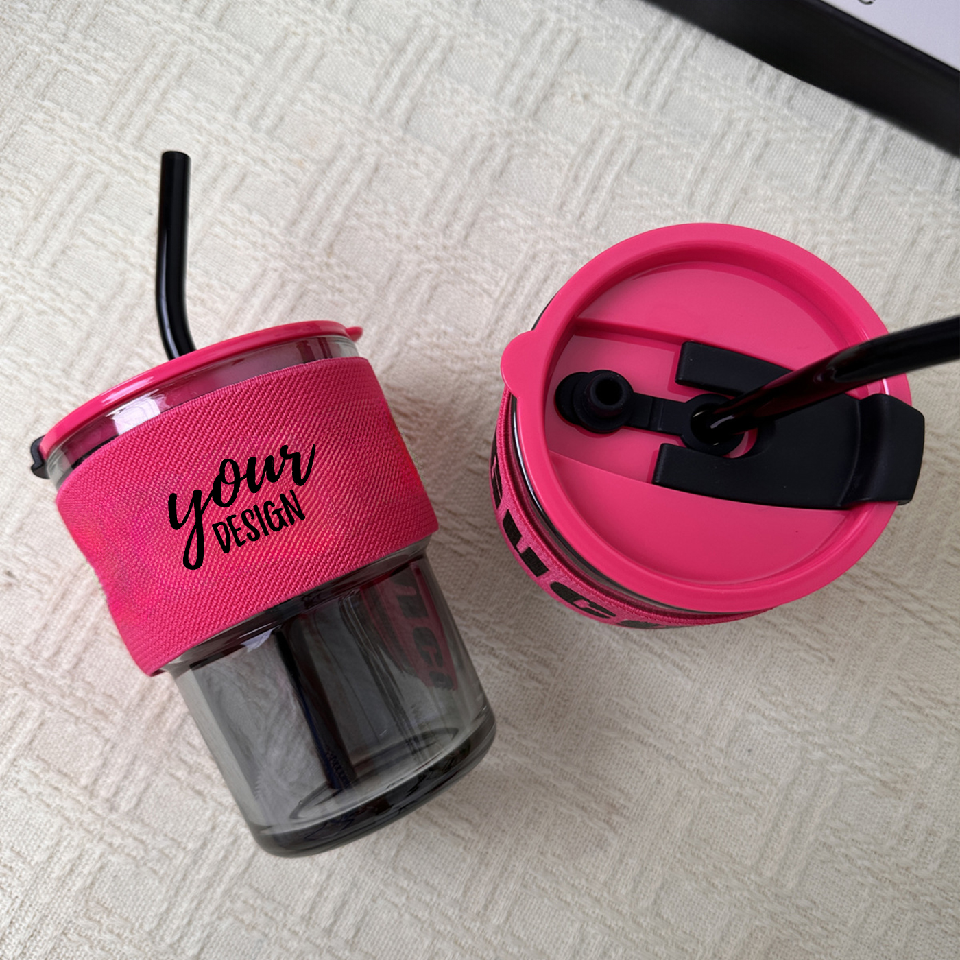  Drinking Glasses With Silicone Protective Sleeve