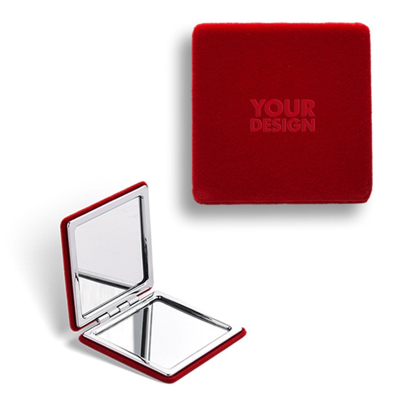 Personalized Velvet Makeup Pocket Mirror