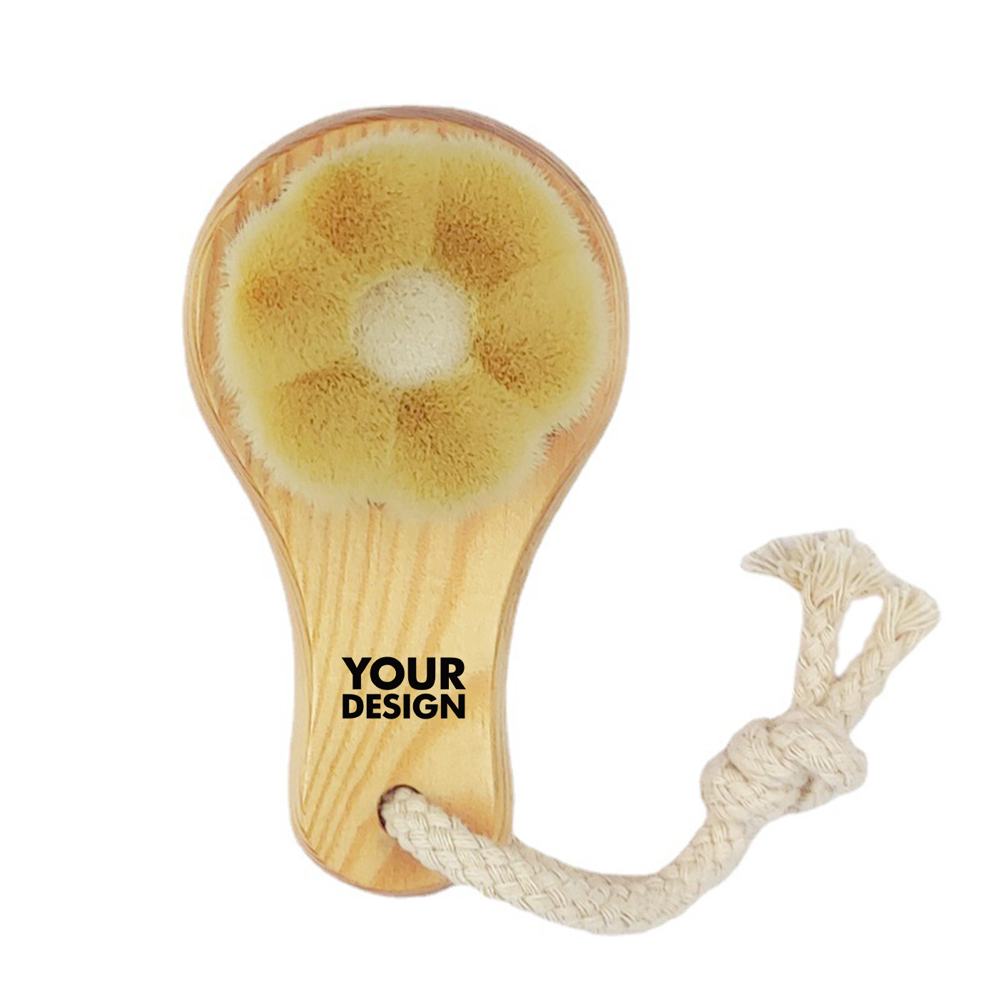 Flower Shaped Wood Facial Cleansing Brush