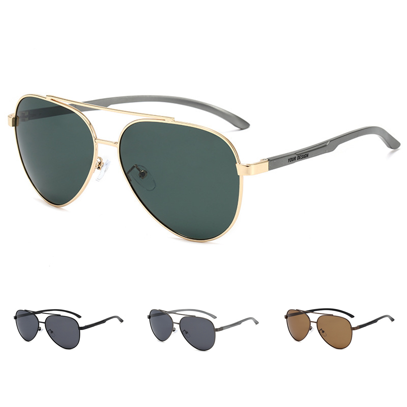 Vintage Polarized Aviator Sunglasses Set