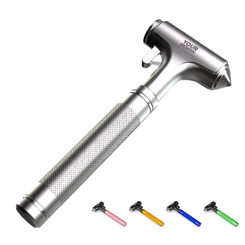 Metal Safety Hammer With Window Breaker And Seatbelt Cutter
