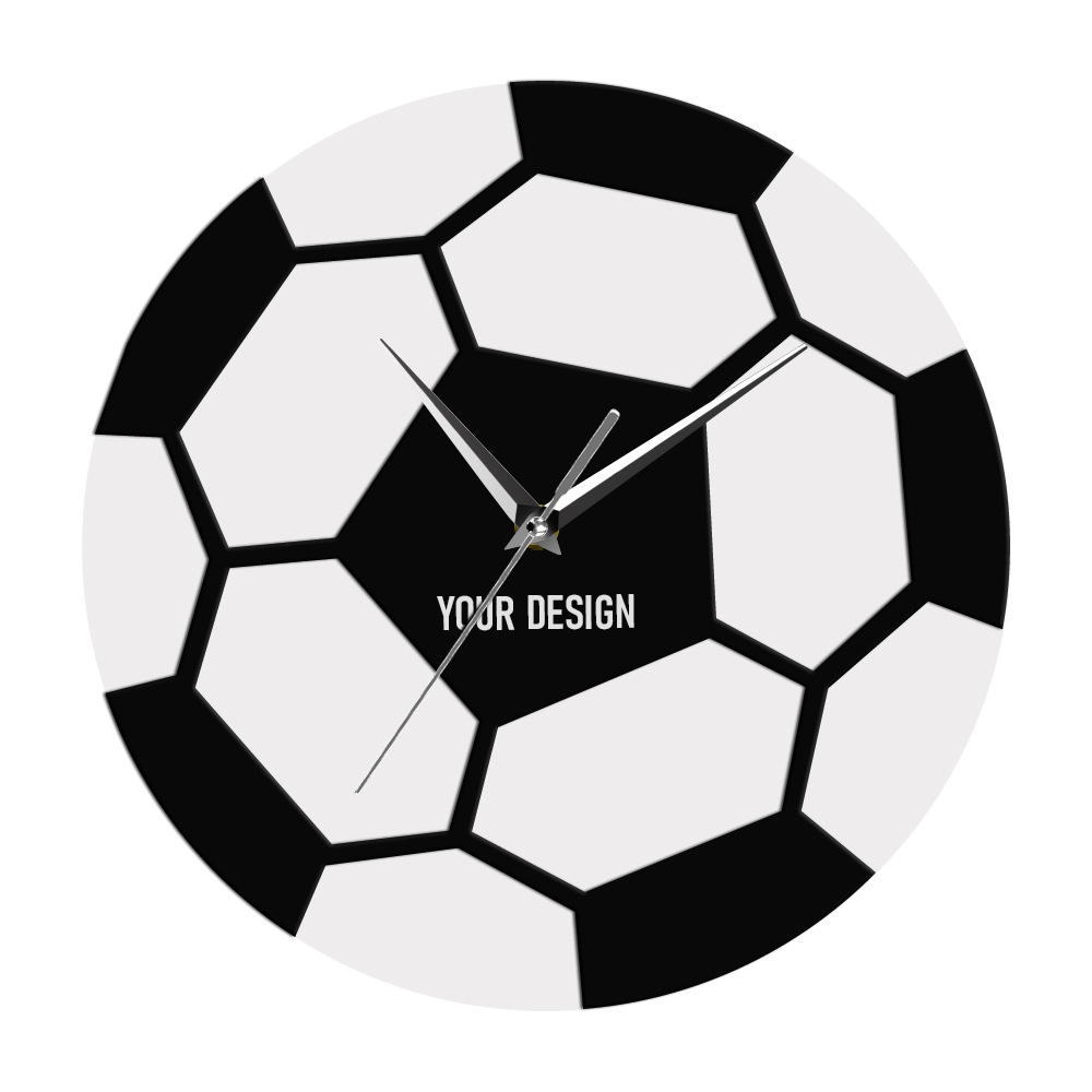 Personalized Noiseless Soccer Wall Clock