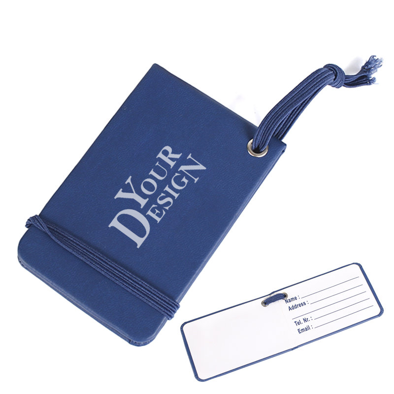 Bifold Fold PU Leather Luggage Tag