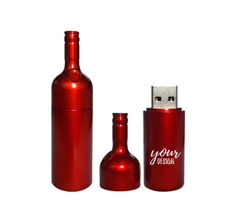Custom Wine Bottle USB Flash Drive