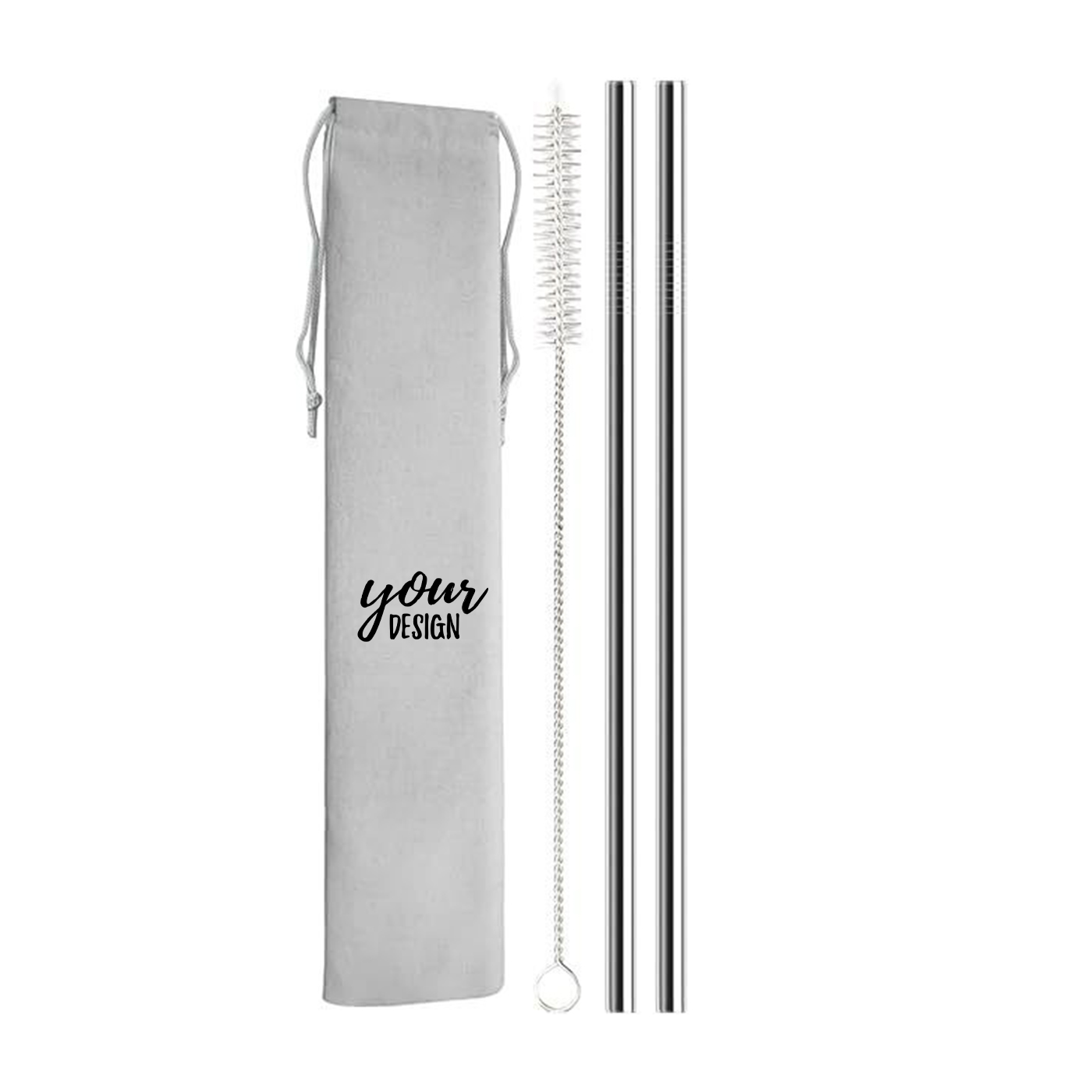 Stainless Steel Metal Straws With Bag