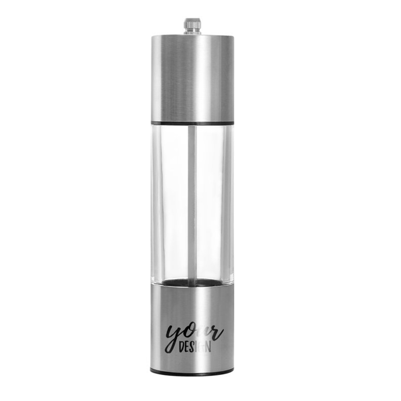 Engraved Stainless Steel Pepper Mill 