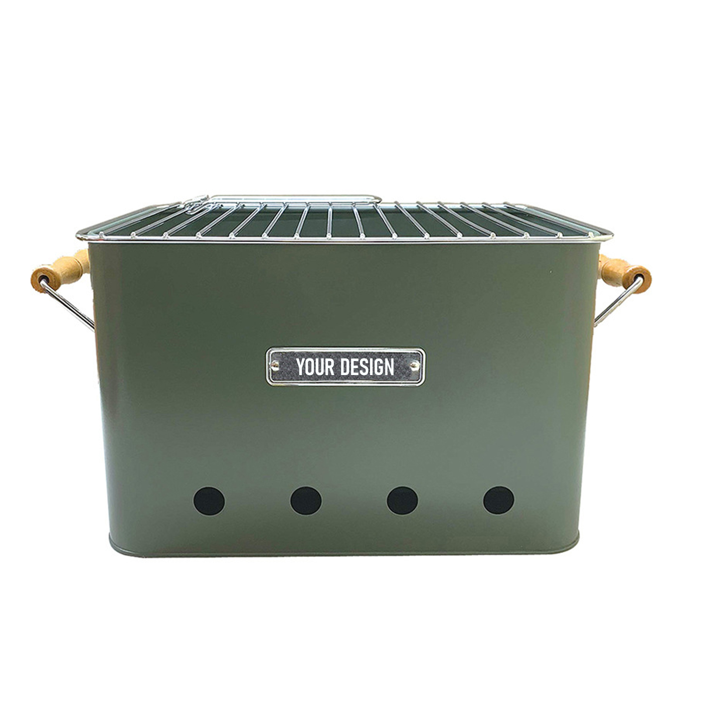 Compact Travel BBQ Bucket With Grill Plate