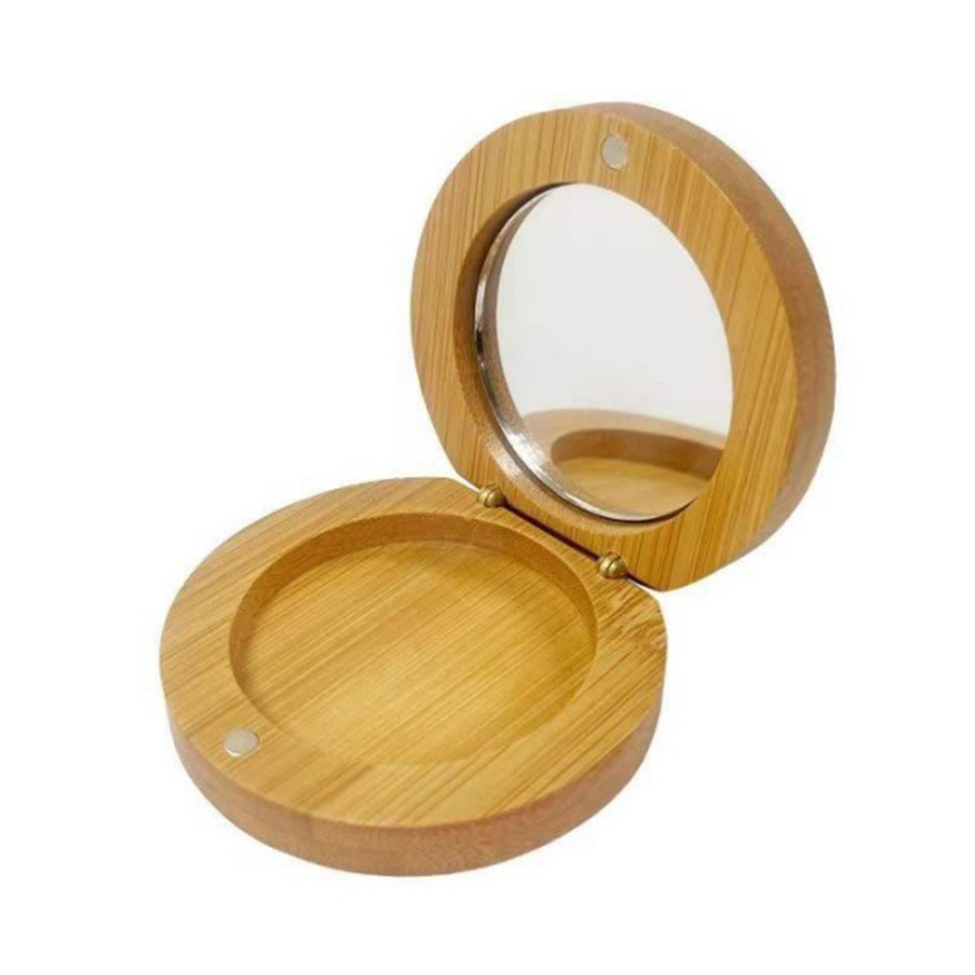 Bamboo Travel Jewelry Box With Mirror