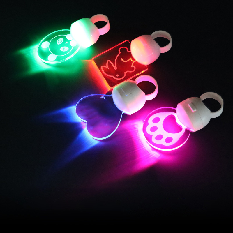 LED Glow Finger Light Rings 
