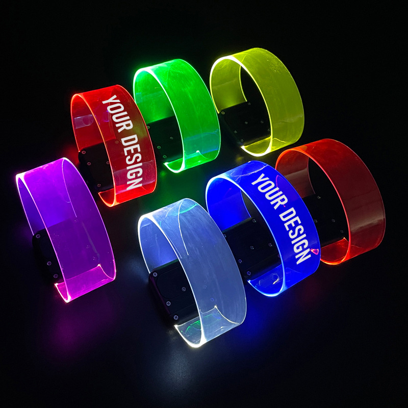 LED Light Wristbands With Magnetic Clasp 