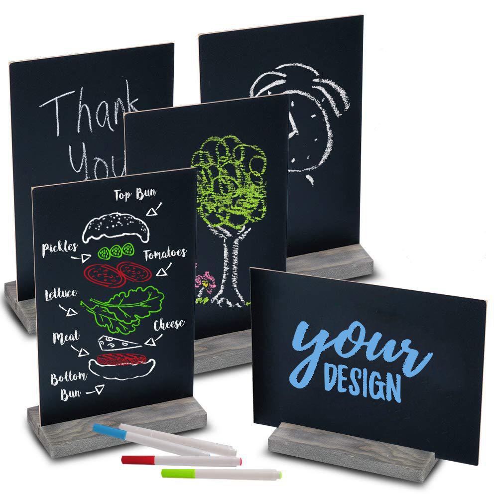 Wooden Tabletop Chalkboard Sign