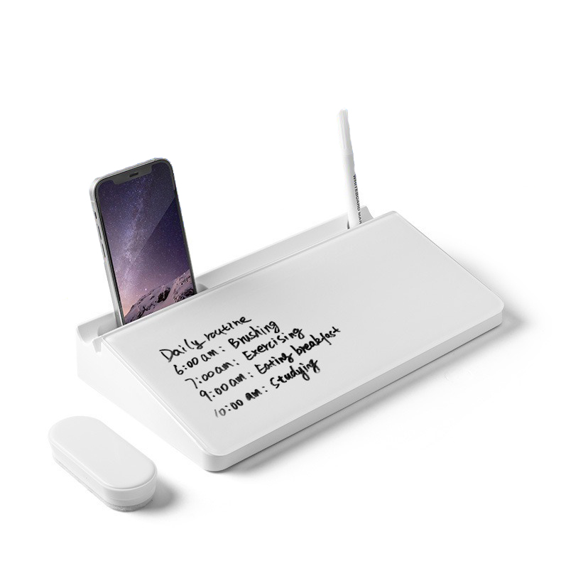 Glass Desktop Whiteboard Storager