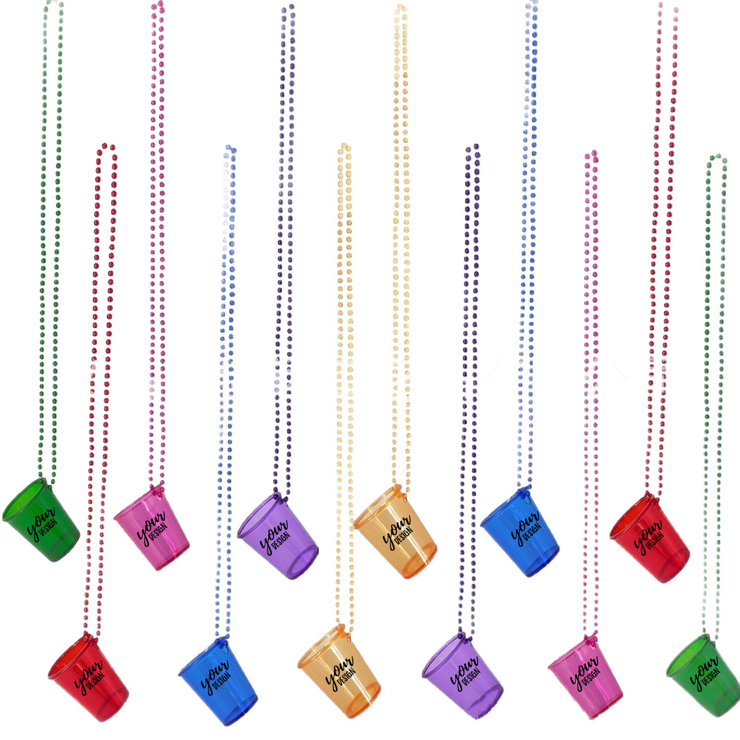 Promotional Shot Glass Bead Necklace