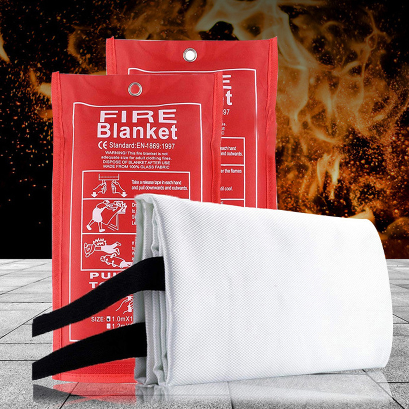 Fiberglass Emergency Fire Blanket