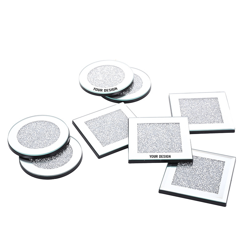 Personalized Mirrored Glass Coasters