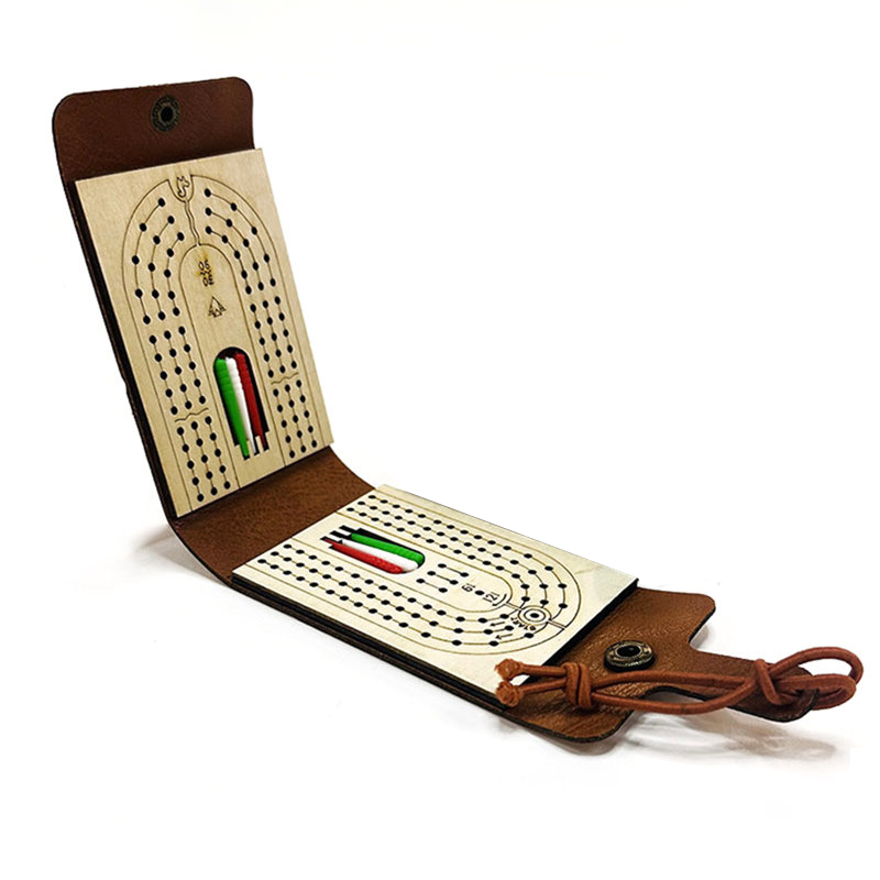 Small Cribbage Board Game Set