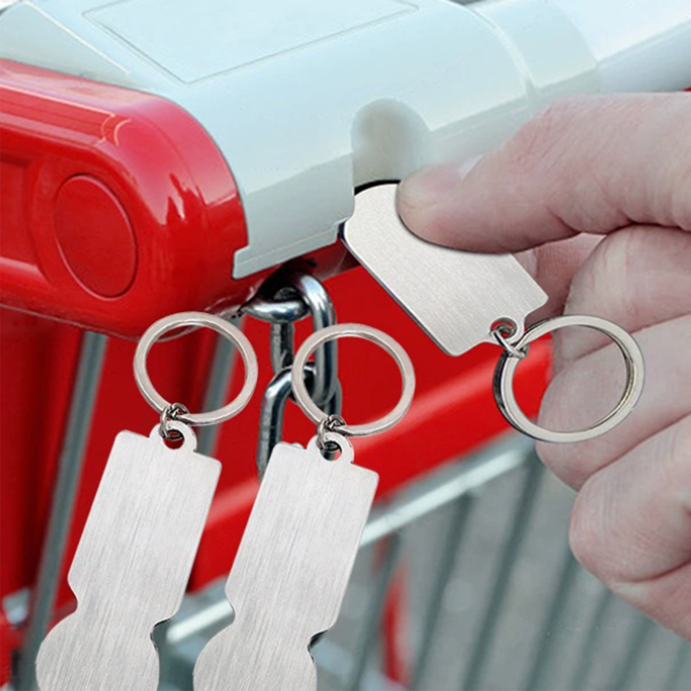Shopping Cart Token Keychain